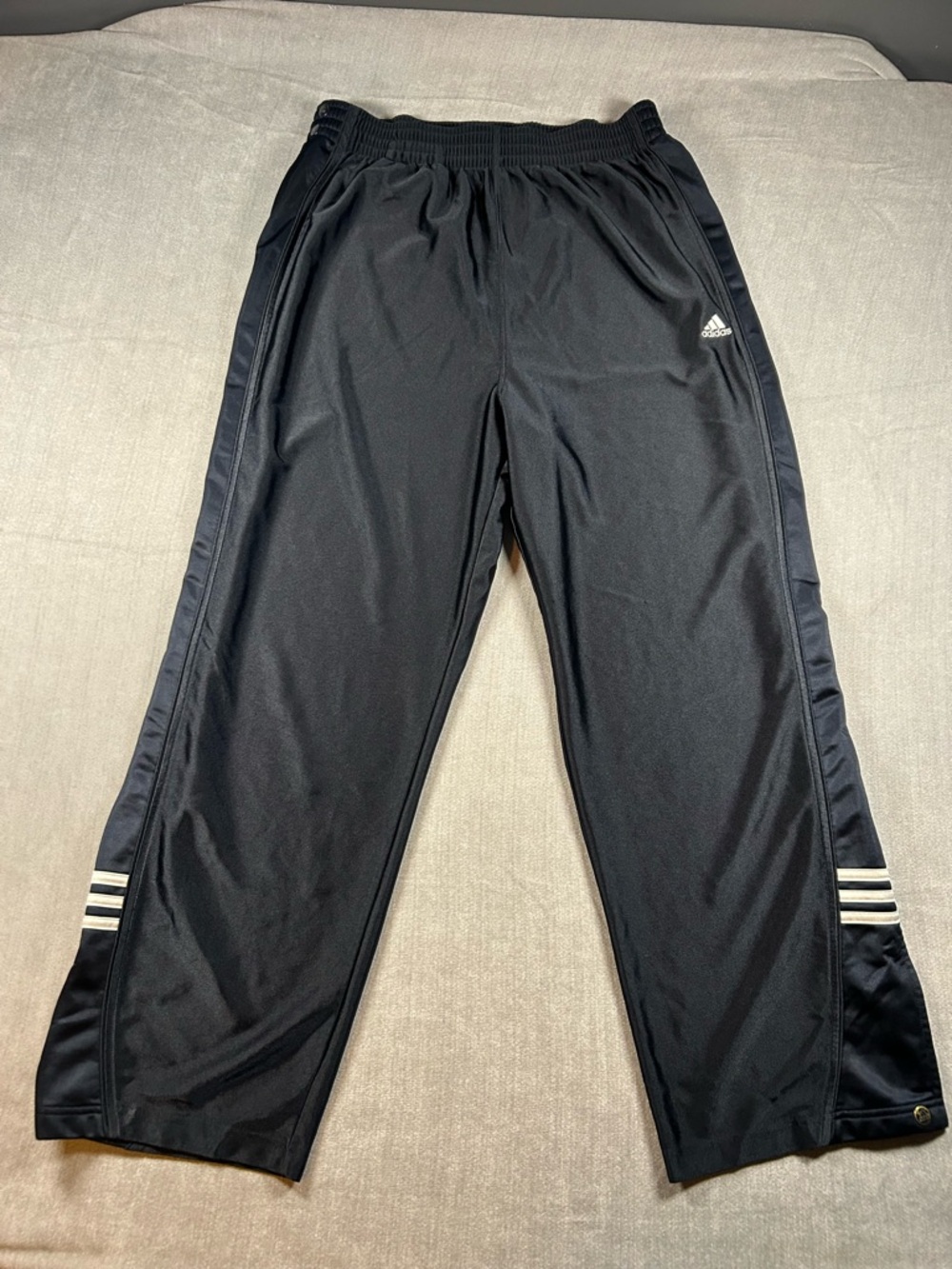Vintage 2006 adidas Adibreak Snap Button Tearaway Track Pants Black Size Large